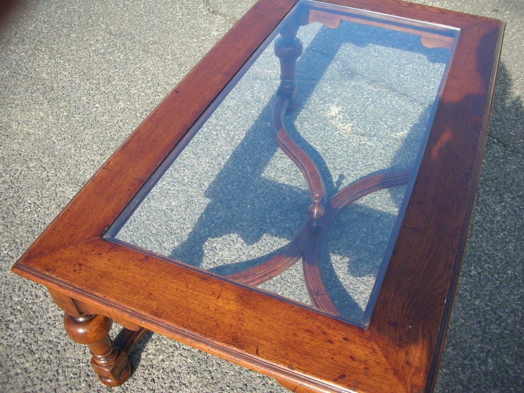 Glass Top Coffee Table In Good Condition For Sale In Bridgehampton, NY