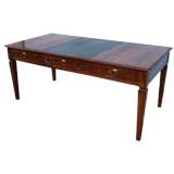 Antique 3 Drawer Desk with Leather Top