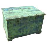 Antique painted trunk
