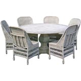 French dining table with set of chairs