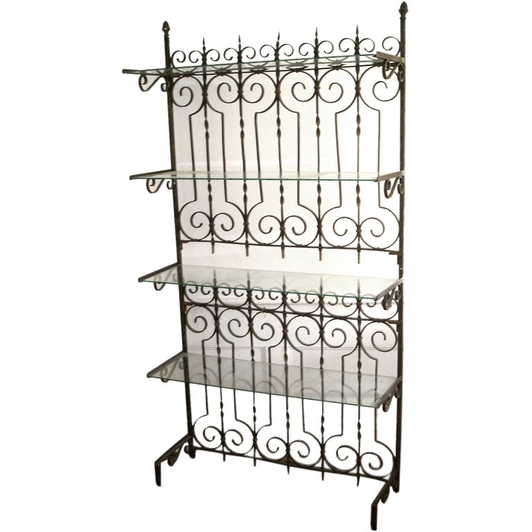 Iron bakers rack
