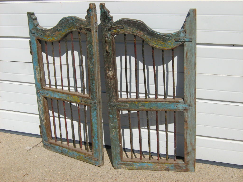 wooden double gate.