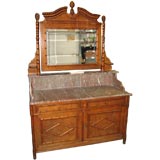 Antique French faux bamboo vanity