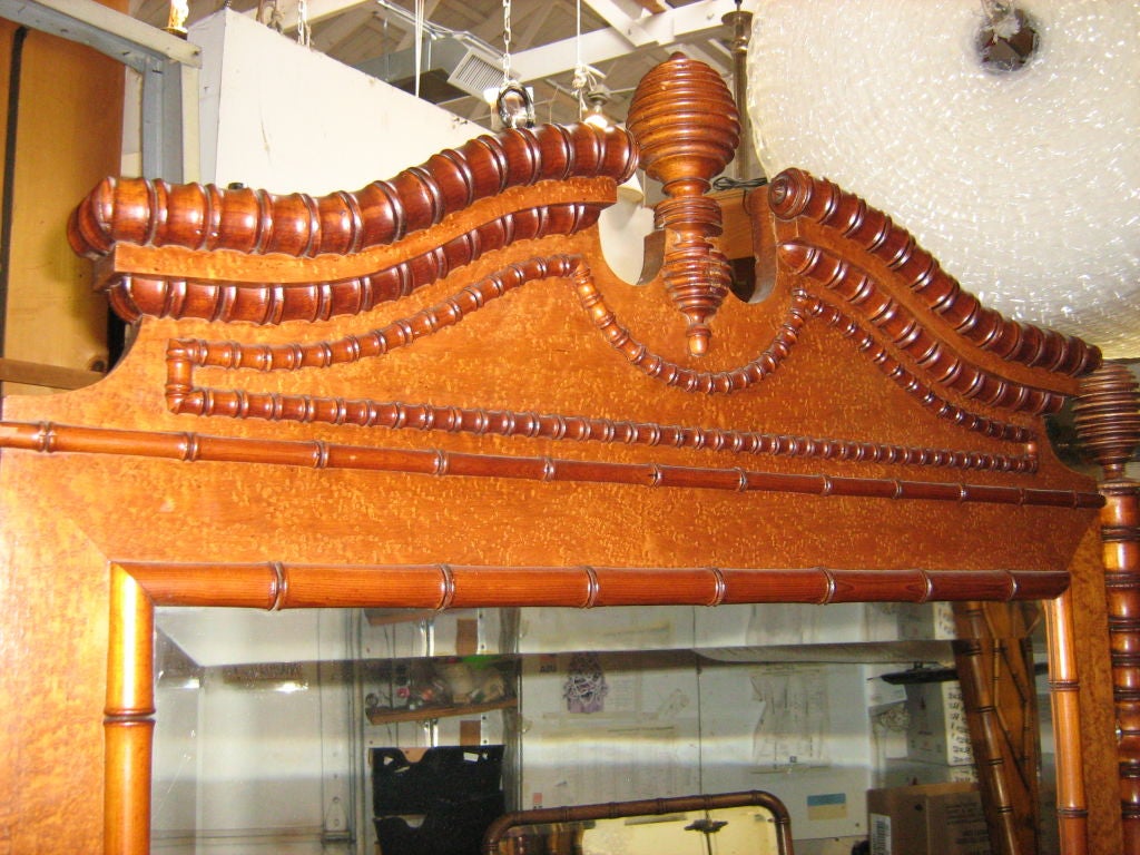 French faux bamboo vanity