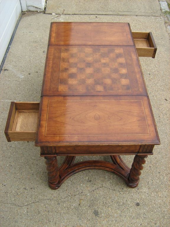 Walnut Game Coffee Table For Sale