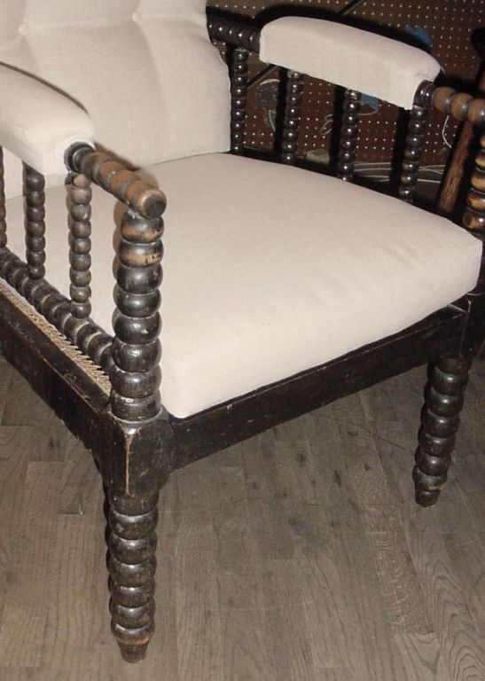 Antique Ebonized Bobbin Chair