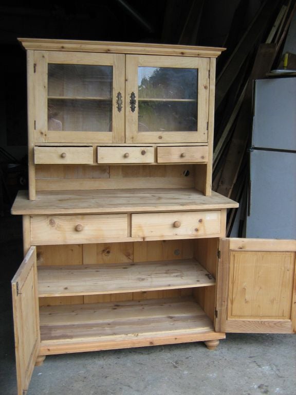 English antique pine hutch