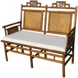 antique bamboo settee