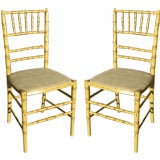 Faux bamboo chairs