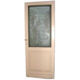 Etched Glass Door