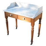 Antique Marble top wash stand in Pine