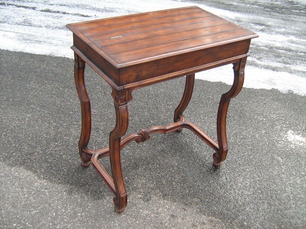 Leather top folding desk
