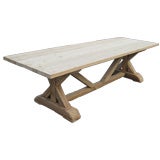 old wood refractory table