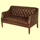 Tufted Used Leather Sofette
