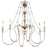 Large 6-Arm Belgian Style Chandelier