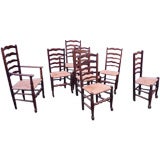 Set of ladderback dining chairs
