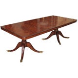 Double pedestal dining table