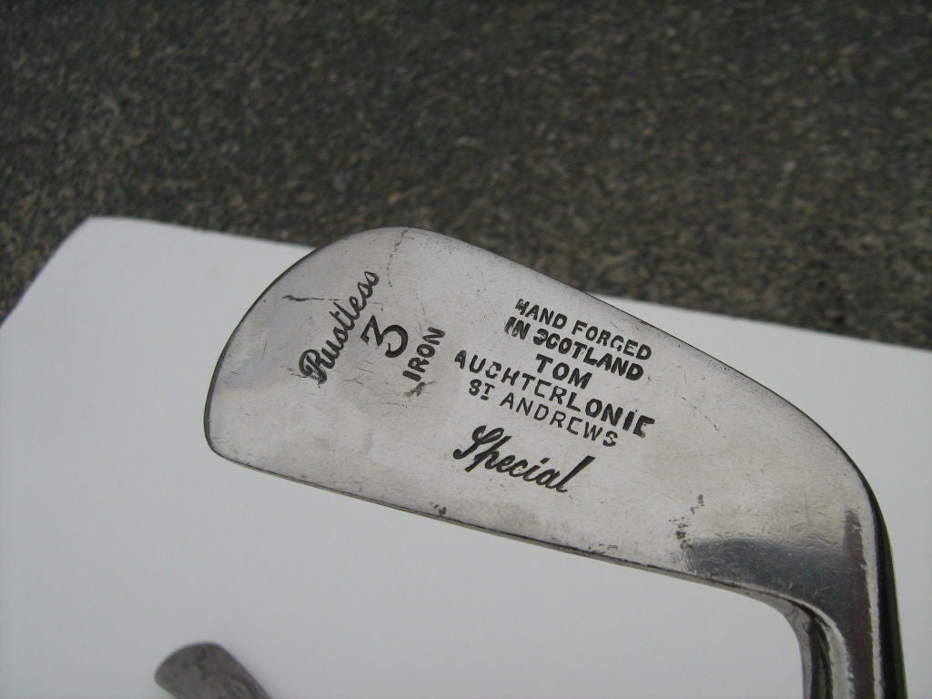 Antique golf clubs from St. Andrews In Good Condition In Bridgehampton, NY