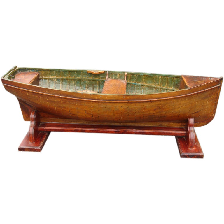 Antique Child's Row Boat Coffee Table For Sale at 1stDibs