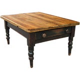 Antique scrubbed top pine table