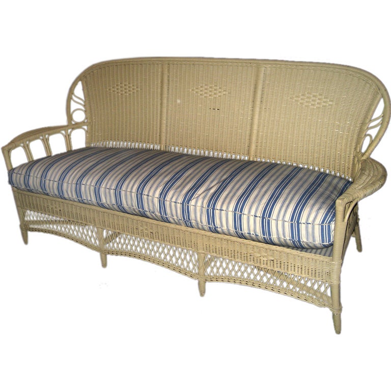 Antique Wicker Sofa at 1stDibs