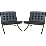 Pair of Barcelona Chairs by Mies van der Rohe for Knoll Pair of Barcelona Chairs by Mies van der Rohe for Knoll