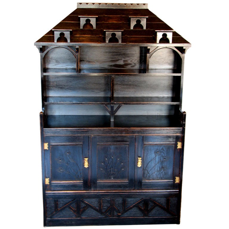 Ebonized Aesthetic Period Display Cabinet For Sale