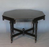 Antique English Aesthetic Period Octagonal Center Table