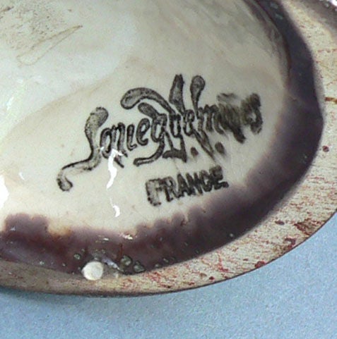 A Sarreguemines "Faux Porphyry" Glaze Vase