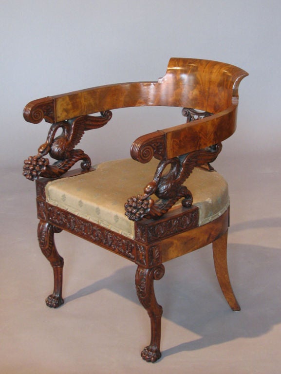 Wood Exceptional Early 19th Century Neopolitan Armchair For Sale