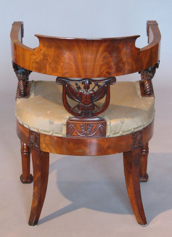 Exceptional Early 19th Century Neopolitan Armchair For Sale 1