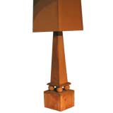 Wooden Obelisk Lamp