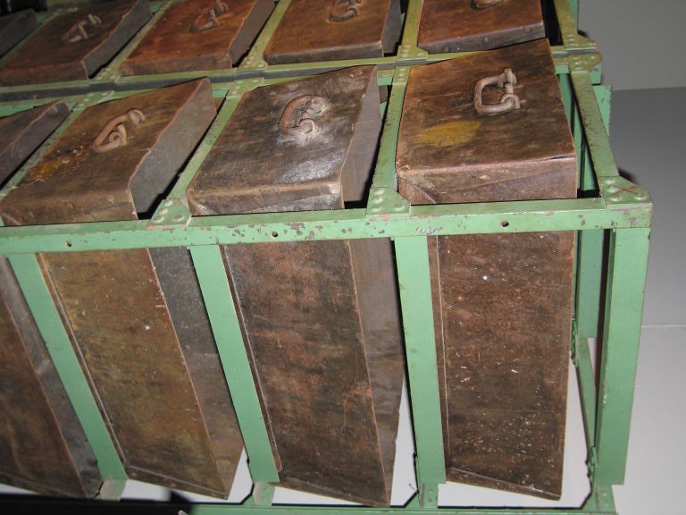 Pair of Industrial Iron Shelves