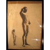 Charcoal Study of Male Nude