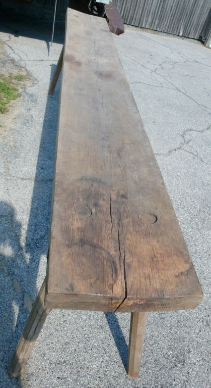 19th Century Extra Long Rustic Farm Console Table