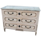 Marble Top Painted Chest of Drawers