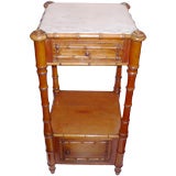 Marble Top Faux Bamboo Commode