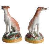 Antique Pair of Staffodshire Whippets