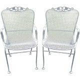 Pair of Woodard Iron Arm Chairs