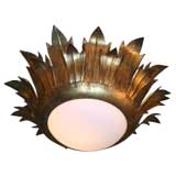 Crown Ceiling Fixture with Original Glass Crown Ceiling Fixture with Original Glass
