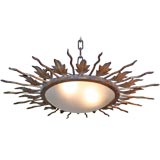 Sunburst Ceiling Fixture with Opaline