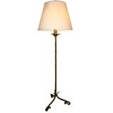Gilt Iron Floor Lamp