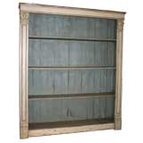 Large Painted Bookcase Wtih Pilasters