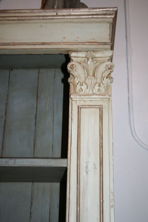 Large Painted Bookcase Wtih Pilasters