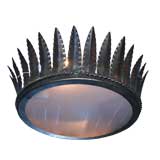 Large Silvered Crown Ceiling Fixture Large Silvered Crown Ceiling Fixture