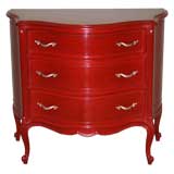 Vintage Small Red Painted Chest of Drawers