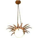 Copper Sunburst Ceiling Fixture