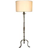 Antique French Wrought Iron Floor Lamp