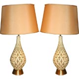 Pair of 1960's Jo-Wallis Ceramic Lamps