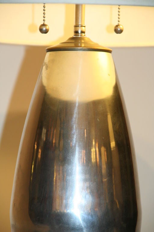 American 1950's "Bullet" Shaped Aluminum Lamp